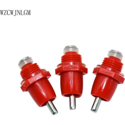 7 pcs 9.5mm spring type chicken and nipple drinking water red high quality drinking fountain poultry breeding equipment