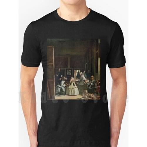 Las Meninas By Diego Velazquez T Shirt Diy Big Size 100% Cotton Margaret Theresa Of Spain Philip Of Spain Maria Barbola Mariana