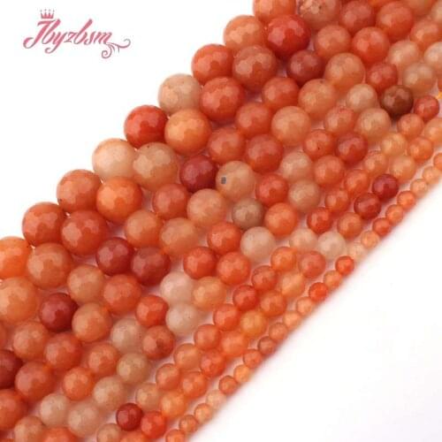 4,6,8,10,12mm Faceted Round Beads Ball Red Aventurine Stone Beads For DIY Necklace Bracelets Jewelry Making 15" Free Shipping