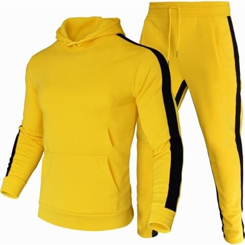 Men Run Tracksuit Pants Jogging Suit 2 Pcs Tracksuit Autumn Winter Outfits Sportswear Running Sweatsuit Loose Fit Clothes Male