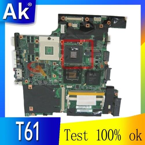 Akemy FRU 42W7648 Laptop Motherboard For Lenovo Thinkpad T61 14.1 965GM DDR2 Main Board Free CPU
