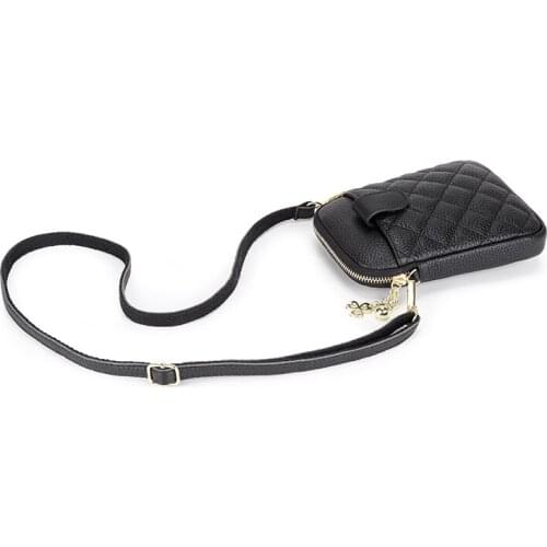 Fashion Small Change Purse Female Shoulder Bags Mini Messenger Bag Zipper Genuine Leather Women Mobile Phone Bags