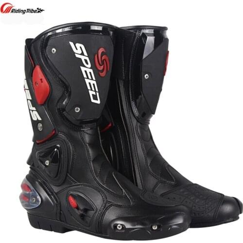 Professional Motorcycle Boot Motocross Racing Microfiber Leather Boots Mens Motorbike drop resistance boot