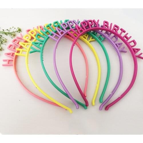 Lovely Happy Birthday Plastic Hair Clasp Hair Ornaments Multicolor Birthday Decoration Birthday Girl Headband Birthday Crown