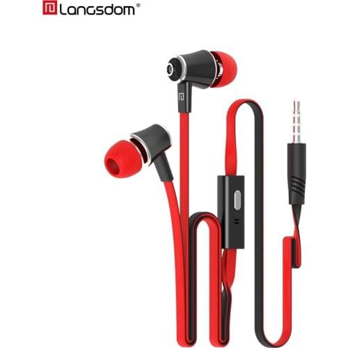 Langsdom JM21 Wired Headphones With Microphone 3.5mm In Ear Earphones Stereo Gaming Headset Earbuds For Sports PC Xiaomi Huawei