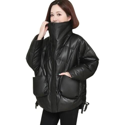 XLMJDZGS Women's Leather Jackets With Fur