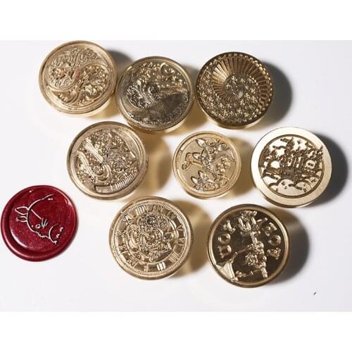 Anime Lacquered Seal Bee Sealing Wax Stamp Cute Brass Seal Wedding Invitation Seal DIY Accessories Diameter 2.5cm