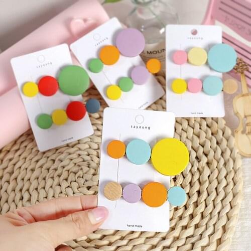 New colorful style fashion Woman Simple Hairpins Girls sweet Hair Accessories Barrettes Ladies Hair Clips Headwear