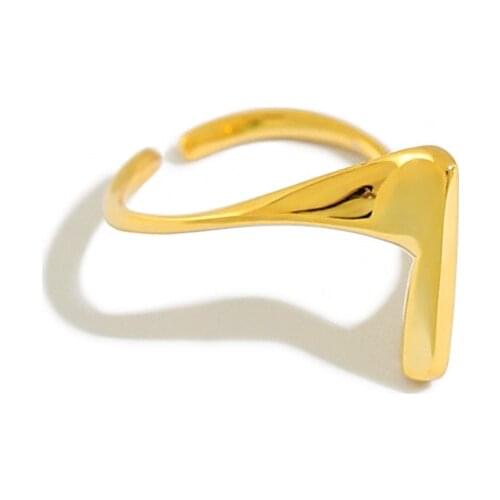 SHANICE S925 sterling silver open ring Small wrong side cross smooth Rings For Women Gifts Unique Design Fashion Jewelry Anel