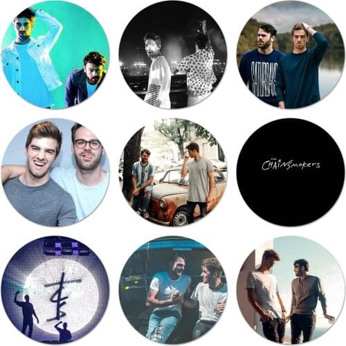 58mm The Chainsmokers Icons Pins Badge Decoration Brooches Metal Badges For Backpack Decoration