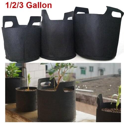 1/2/3 Gallon 3Gal Grow Bags black Pots Garden Fabric Plant Vegetable Flower Planter DIY Growing bag gardenig tools