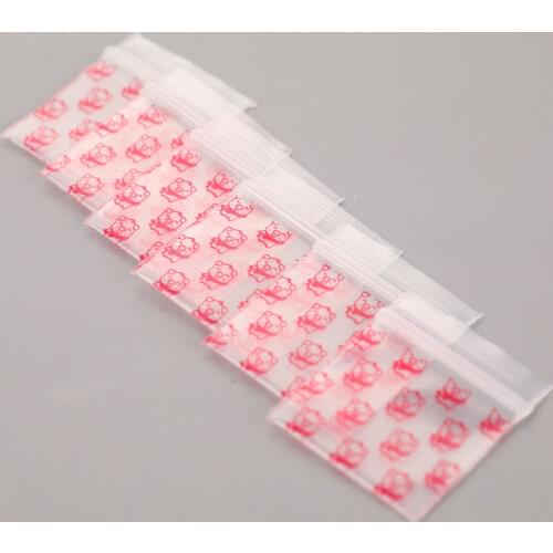 100Pcs/lot Mini Ziplock Bags Small Plastic Zipper Bag Packaging Pill Bags