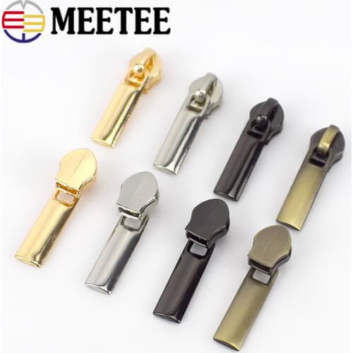 100pcs Meetee 3# Coil Zipper Sliders for Nylon Zipper DIY Bags Garment Pocket Zip Head Pullers Repair Kit Zipper Accessories