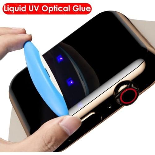 100D UV Full Glue Tempered Glass For Apple Watch Series 5 4 3 38 40 42 44 MM Screen Protector Full Cover Film For Series 5 3 2 1