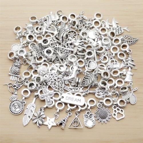 Lovely Vintage Metal Charm Dream Pendant Suitable for Womens Necklace Bracelet Jewelry Making Mix 50pcs