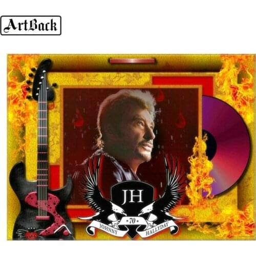 5d full square & round diamond painting French singer JOHNNY HALLYDAY diamond sticker diy 3d mosaic portrait