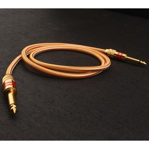 HIFI Jack Audio Cable Aux Cable Braided 6.35 Jack Male To Male Cord Mono Guitar Cable - 6.5mm