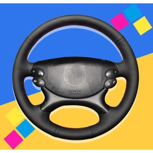 Auto Braid On The Steering Wheel Cover for Mercedes-Benz W211 E-Class E230 E280 E350 CLS-Class CLS350 CLS500 Car Wheel Covers