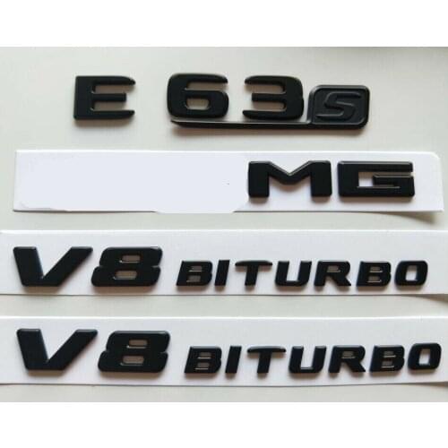 All Matt Black E63s for AMG V8 BITURBO Emblems Emblem for Mercedes W212 W213