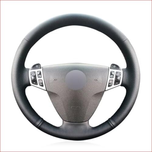Black PU Leather DIY Car Steering Wheel Cover for Saab 9-3 2000-2013 Cadillac BLS 2007 2008