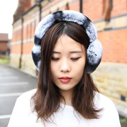 CX-A-40C High Quality Many Colors Russia Style Winter Warm Real Rex Rabbit Fur Earmuff
