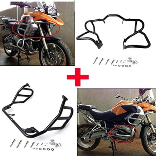 For BMW R 1200 GS R1200GS R1200 2007 2008-2012 2011 Oil cooled Crash Bar Highway Engine Tank Guard Cover Bumper Frame Protector