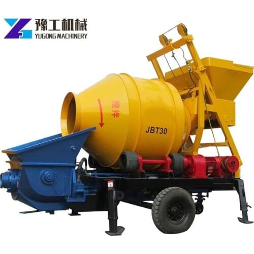 YG 30 m3/h Electric Motor Portable Mini Small Concrete Mixer with Pump 25m Truck 21m Lowest Price