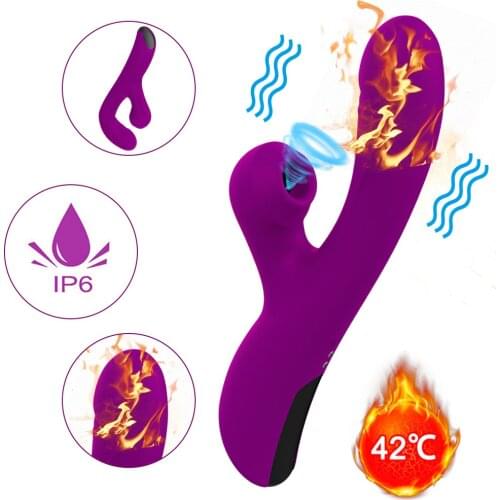 Clitoris Sucking Dildo Vibrator Sex Toys For Woman 10 Modes G spot Vagina Masturbator Heating Vibrador Toys for Adult Sex Shop