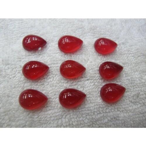 Mystic Red Carnelian Agat e Bead Cabochon 13x18mm Pear Cabochon 20pcs/lot Natural Gem Stone Jewelry Ring Cabochon