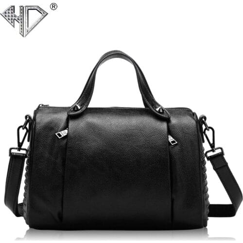 Baotou Layer Cowhide Leather In Europe And The Wind Multi-Function Womens Handbags Fashion Atmospheric Shoulder Bags