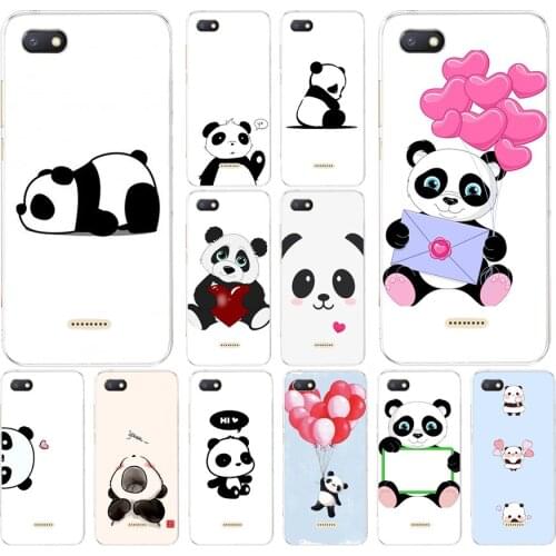 25AS Panda Cartoon Soft Silicone Tpu Cover phone Case for Xiaomi Redmi 6 6A Pro Note 6 Pro