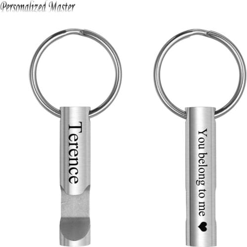 Personalized Master Customized Keychains Bottle Opener Engraving Text Key Chain Ring Holder Beer Opener Keyring Fathers Day Gift