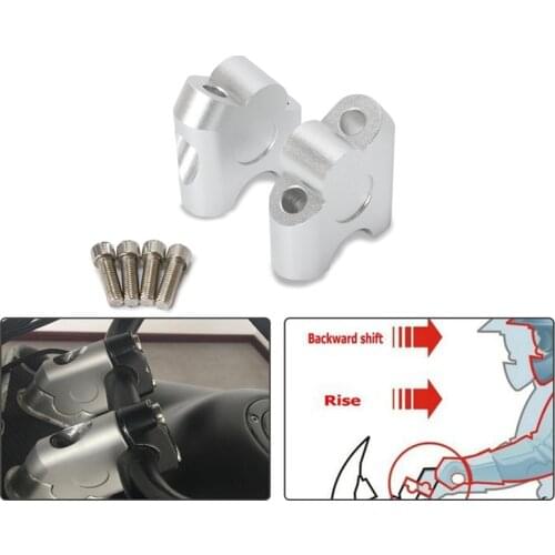 Motorcycle 7/8" Handlebar Riser Clamp Bar Adjustable CNC Lifting Front Leveling Lift Kit for Honda Suzuki Racing Kawasaki Yamaha