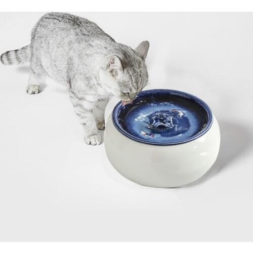 Electric Ceramic Cat Drinking Water Fountain For Cats Dogs Drinker Bowl 1.5L Automatic Cats Drink Dispenser Ultra Slient Feeder