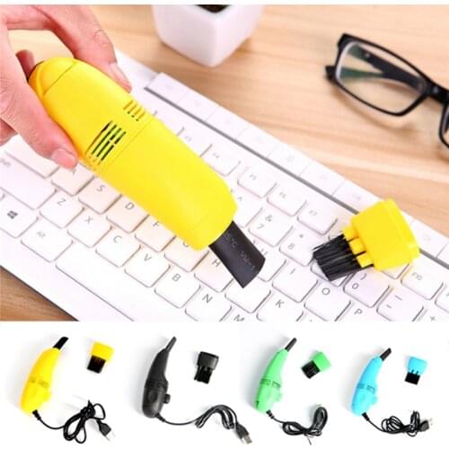 Useful Mini Computer Vacuum USB Keyboard Brush Cleaner Laptop Brush Dust Kit Household Cleaning Tool Computer Cleaners