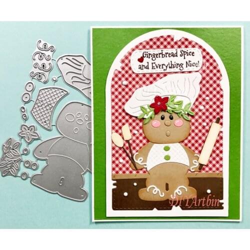 Chef gingerbread metal die cut craft cutting dies new 2021 layering stencils for diy scrapbooking