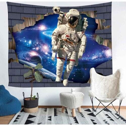 Simsant Astronaut Tapestry Bohemian Hippie Fantasy Space Wall Hanging Tapestries for Living Room Bedroom Home Dorm Decor