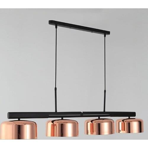 Modern Rotating Restaurant Pendant Light LED Long Four-Head Pendant Lamp For Bar Dining Room Simple Study Lighting PA0240