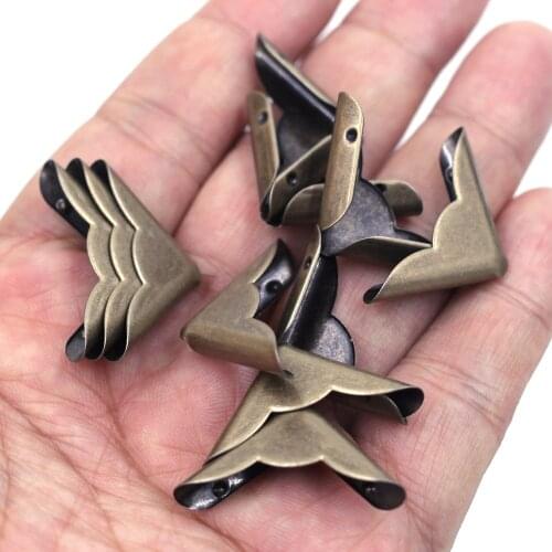 Corner Protector For Book Photo Scrapbooking Albums Menus Folders Triangle Flower Lace Bags DIY Ornament Bronze Tone