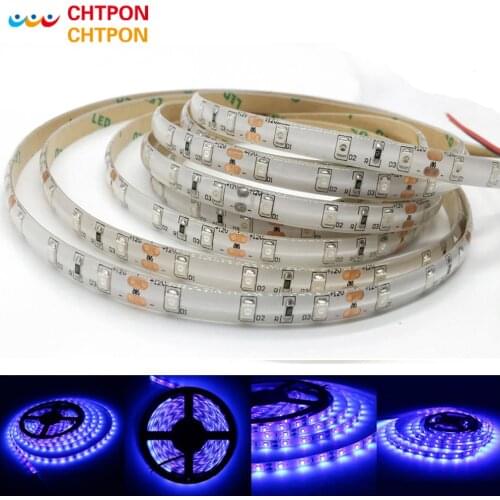 12V UV Ultraviolet 395-405nm led strip black light 3528 SMD 60led/m Waterproof tape lamp for DJ Fluorescence party
