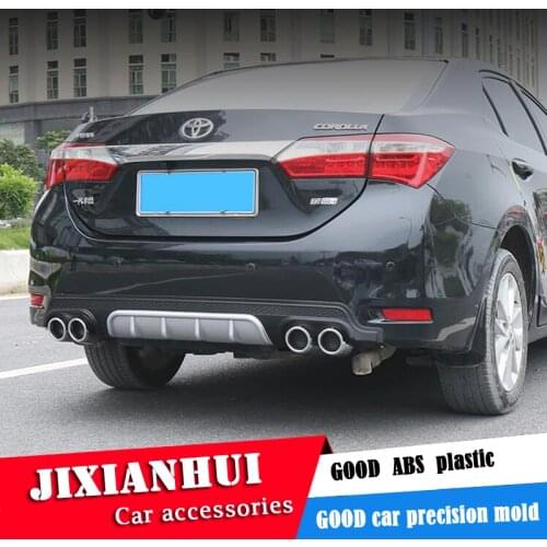 For Corolla Body kit spoiler 2014-2016 FS For Toyota Corolla ABS Rear lip rear spoiler front Bumper Diffuser Bumpers Protector