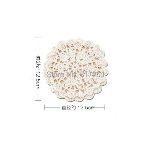 ZAKKA Japan style 12pic/lot cotton knitted felt for wedding decor place mat tea table decor potholder pads kitchenware tablemats
