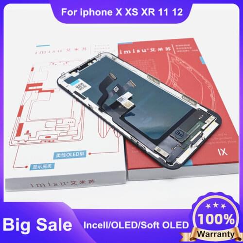 Incell Pantalla Soft OLED LCD Display For iPhone X 11 LCD Display Touch Screen Digitizer Assembly For iPhoneX 12 Pro XSMax XR