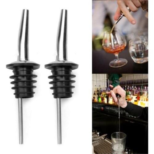 1/3pcs Stainless Steel Whisky Liquor Oil Bottle Pourer Cap Spout Stopper Mouth Dispenser Bartender Kitchen Tools Bar Accessories