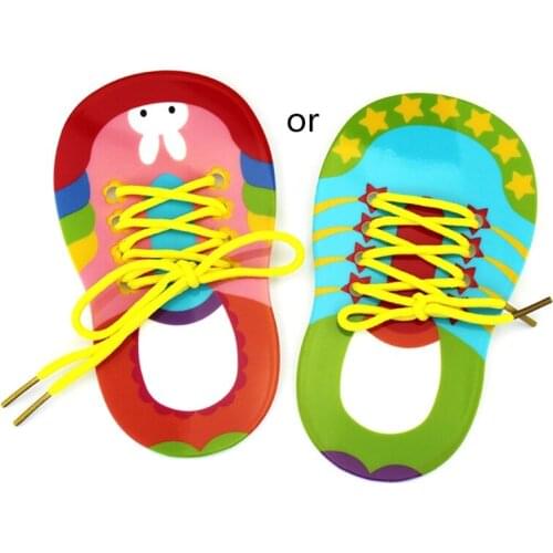 1Set Montessori Tying Teaching Board for Activity Center Acrylic Simulated Sneaker for Life Skill Learning Kid’s Gift