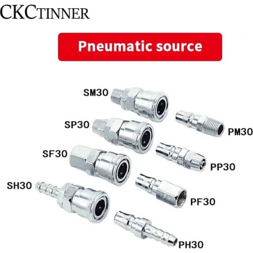 1pcs Pneumatic fitting C type Quick connector High pressure coupling PP30 SP30 PF30 SF30 PH30 SH30 PM30 SM30