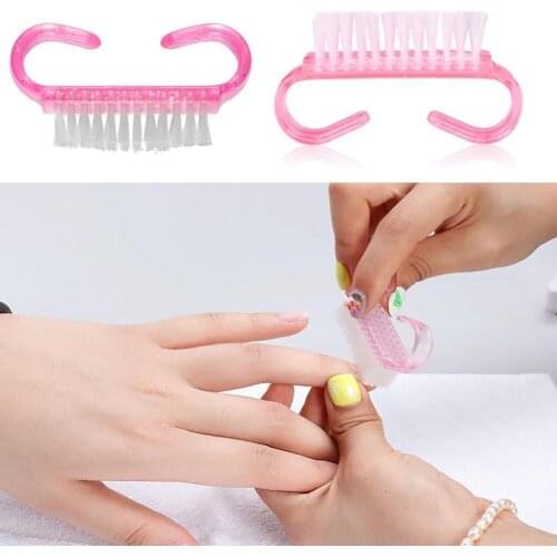 1pc Professional Plastic Nail Cleaning Brush Portable Care Clean Nail Manicure Manicure Tool Remove Nail Art Brush Tools Du N4V9