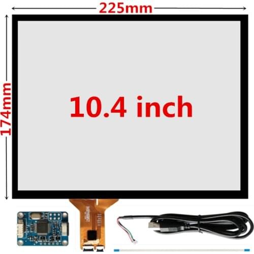 10.4 inch 225mm*174mm Raspberry Pi Industrial equipment Capacitive Touch Digitizer Touch screen panel Glass USB Driver board