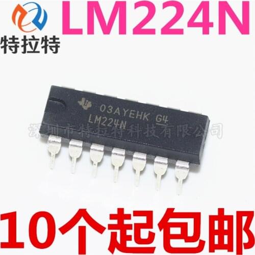 10pcs/lot LM224N DIP14 LM224 Operational amplifier op amp Quad