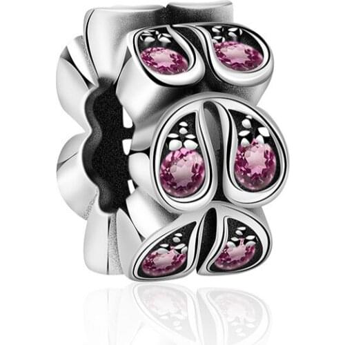 2019 NEW 100% 925 Sterling Silver Brand New Eternal Charming Geometric Teardrop Isolation Beads Charm Original Charming Jewelry